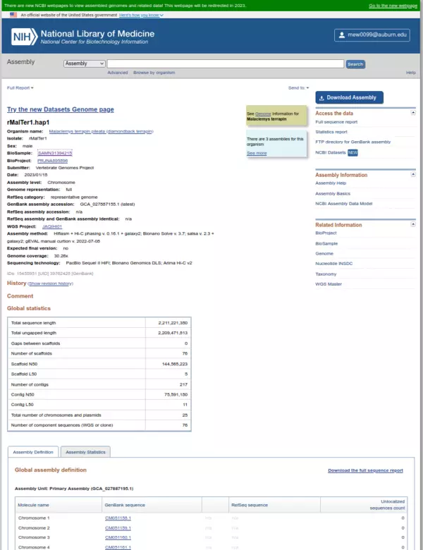 NCBI haploid genome assembly 1 screenshot